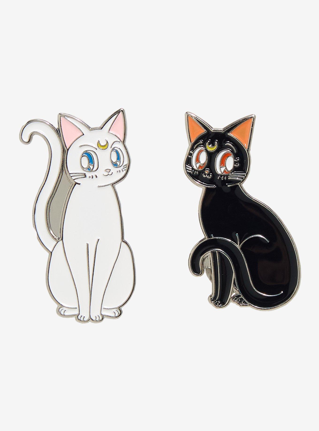 Pretty Guardian Sailor Moon Luna & Artemis Enamel Pin Set, , hi-res