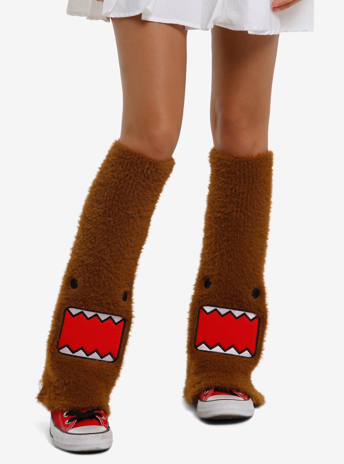 Domo Face Fuzzy Leg Warmers, , hi-res