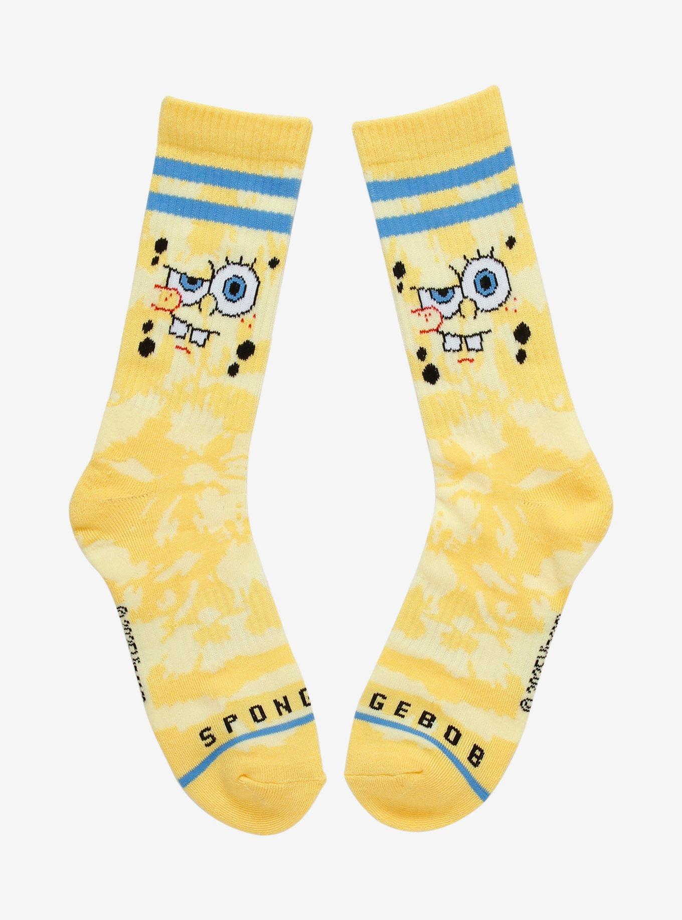 SpongeBob SquarePants Varsity Stripe Crew Socks, , hi-res