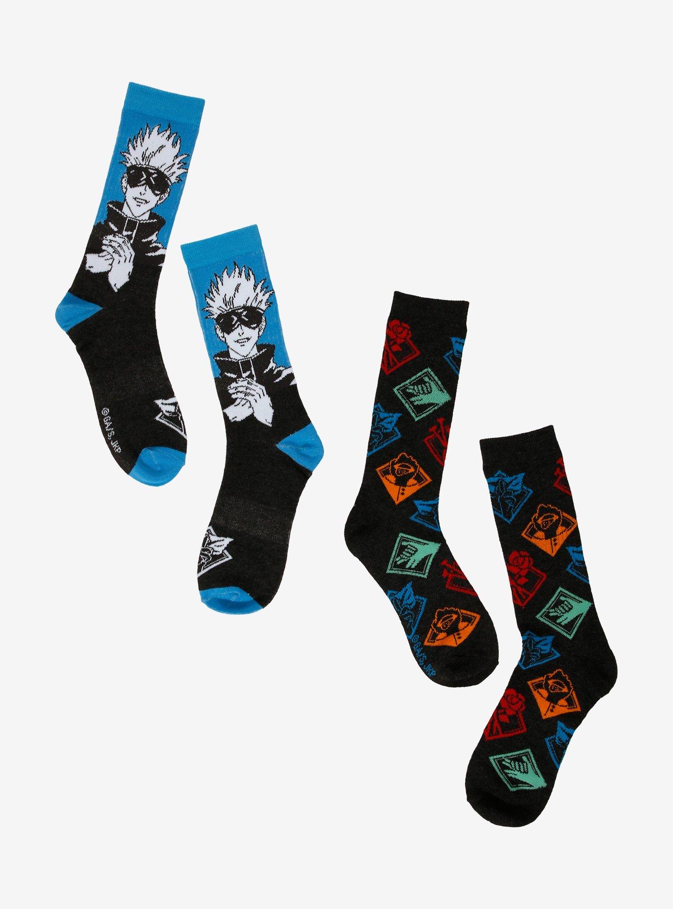 Jujutsu Kaisen Gojo Symbols Crew Socks 2 Pair, , hi-res
