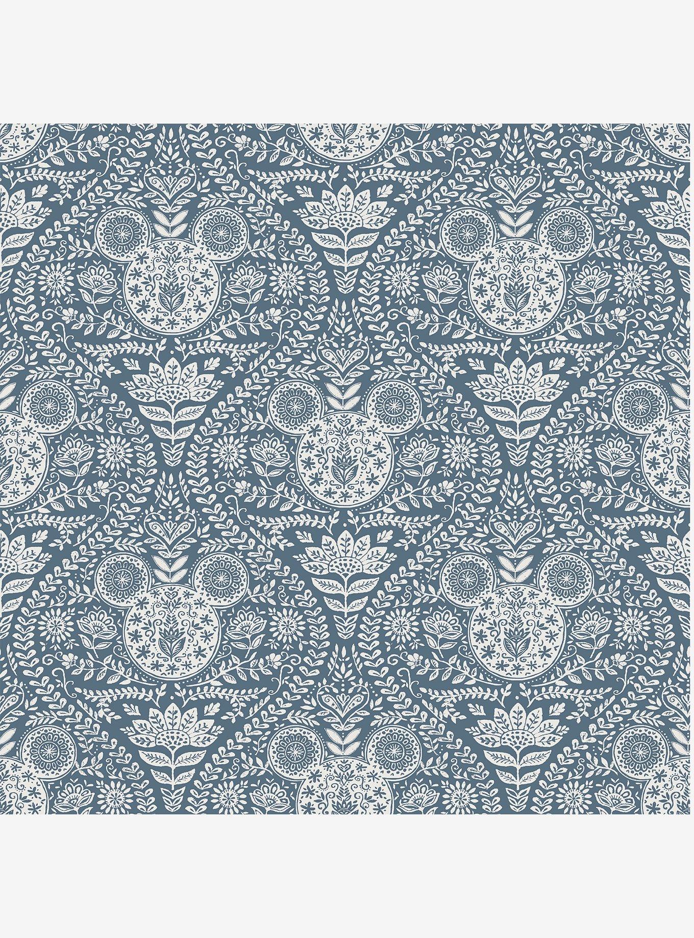 Disney Mickey Mouse Blue Block Print Peel & Stick Wallpaper, , hi-res