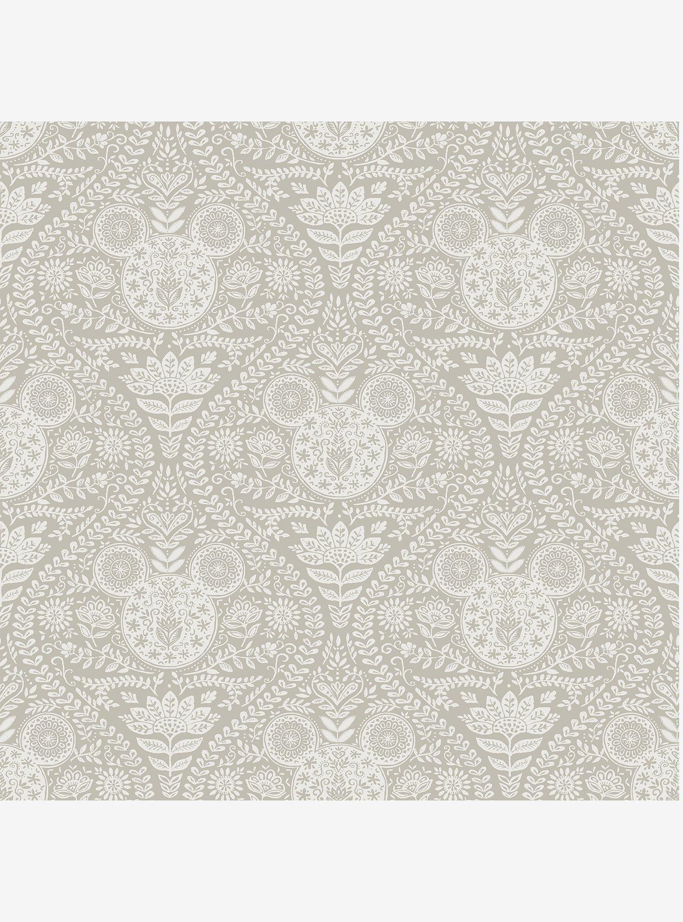 Disney Mickey Mouse Cream Block Print Peel & Stick Wallpaper, , hi-res