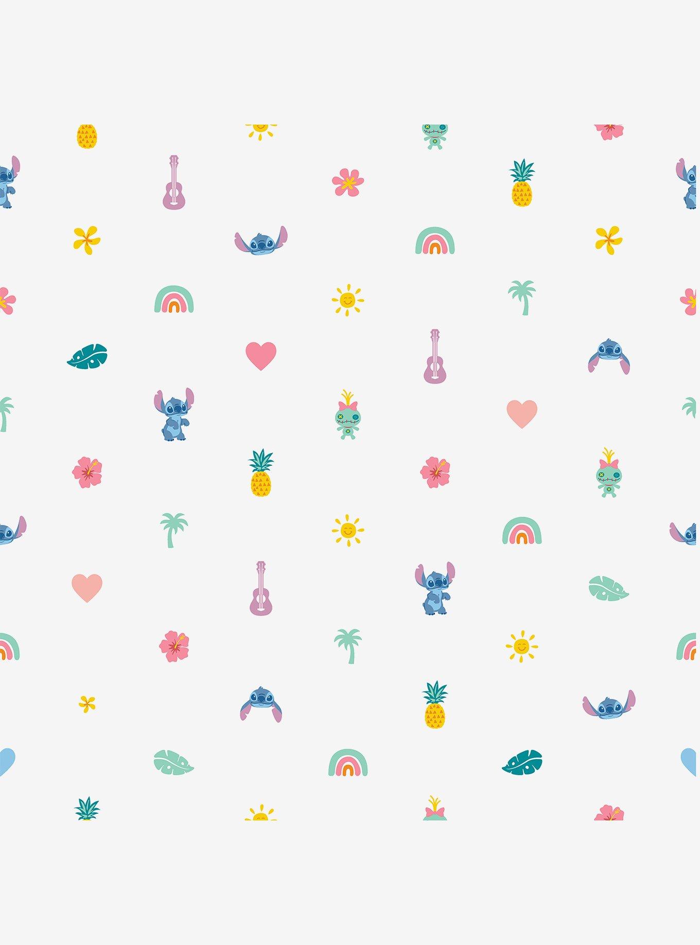 Disney Lilo & Stitch Aloha Mini Print Blue and Pink Peel & Stick Wallpaper, , hi-res