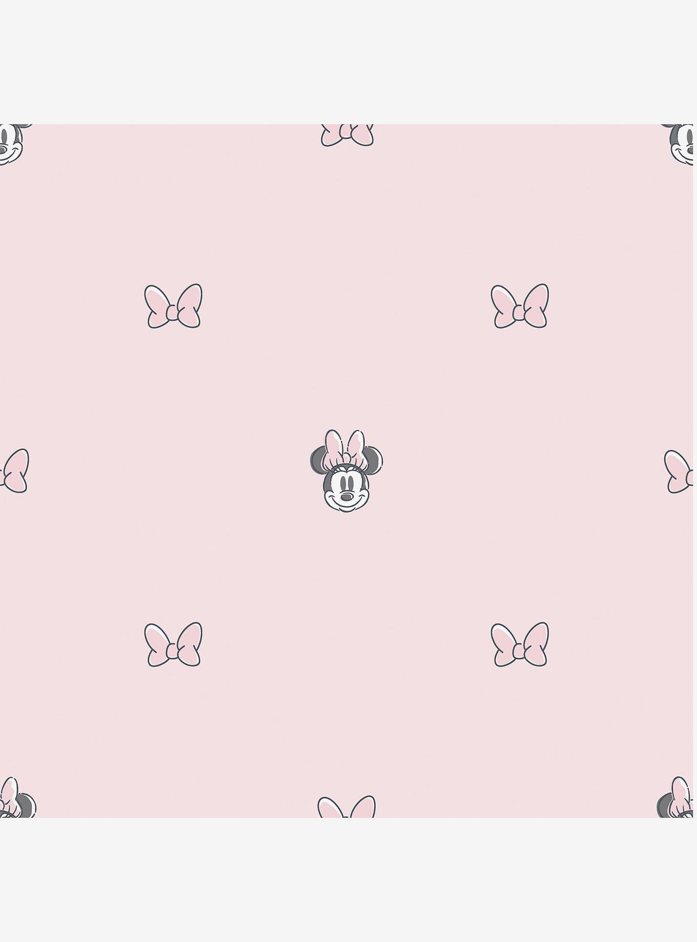 Disney Minnie Mouse Sweet Bows Pink Peel & Stick Wallpaper, , hi-res