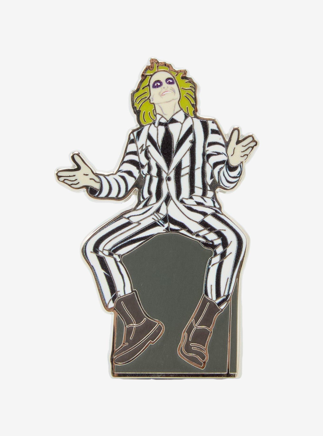Beetlejuice Tombstone Enamel Pin, , hi-res