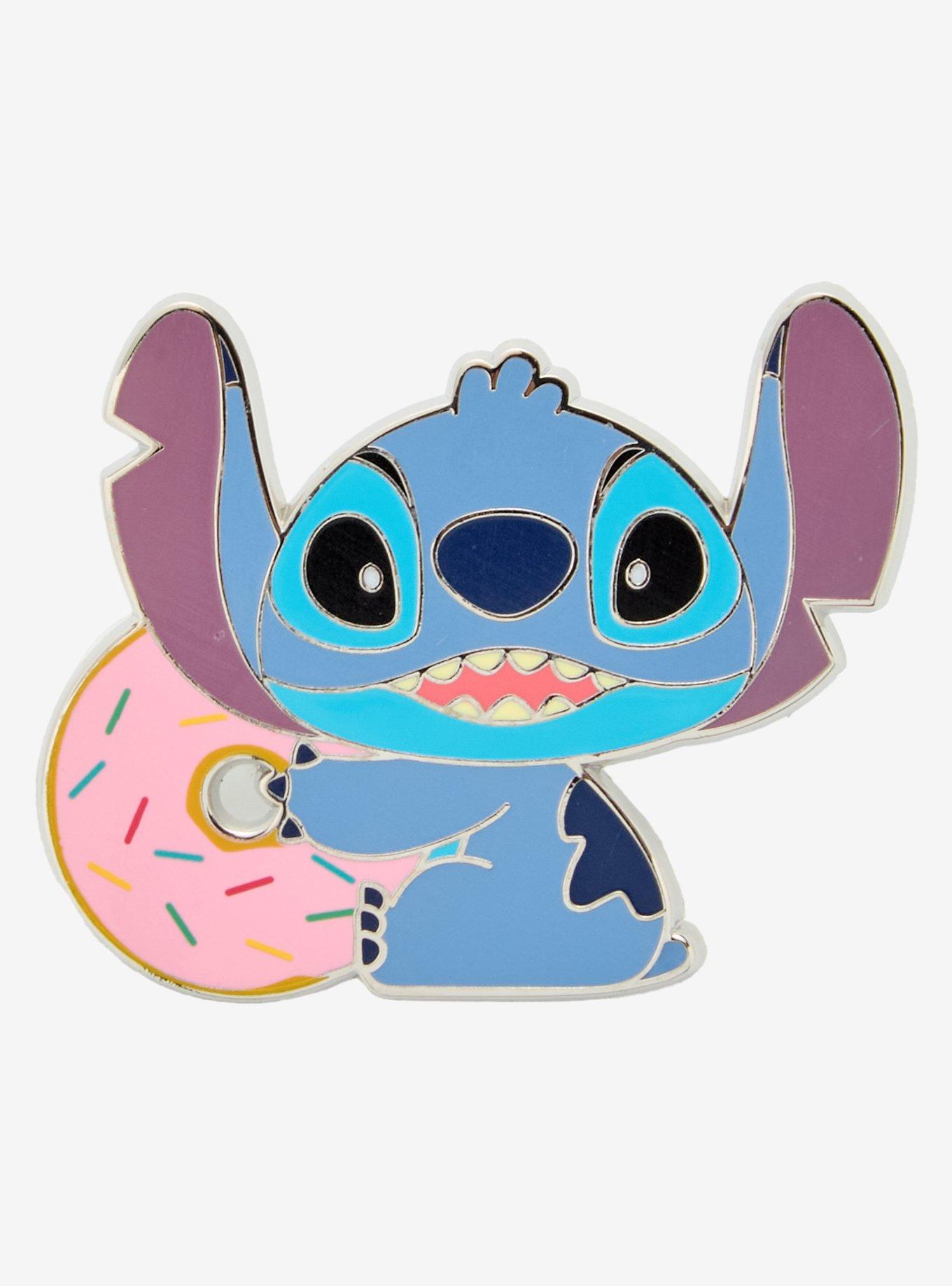 Disney Stitch Donut Chibi Enamel Pin, , hi-res