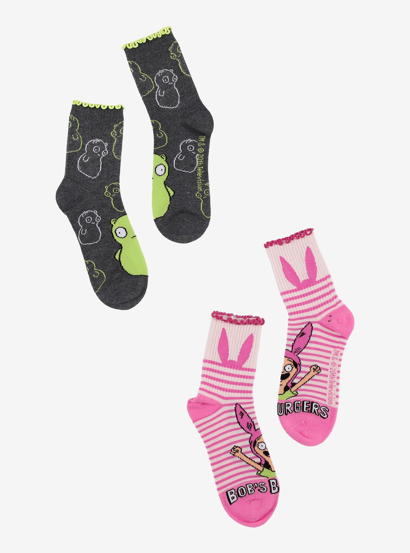 Bob's Burgers Louise & Kuchi Kopi Ankle Socks 2 Pair, , hi-res