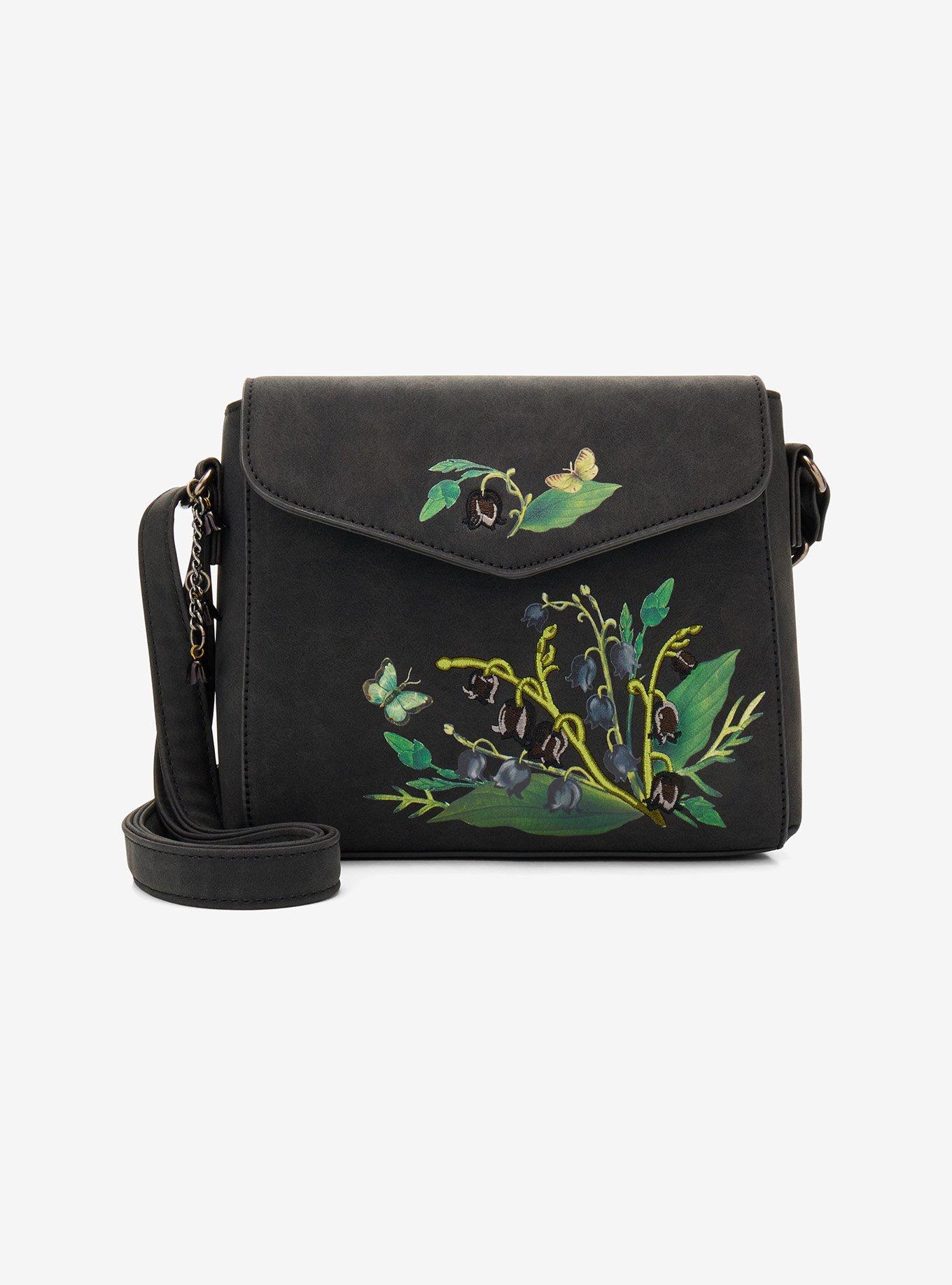 Black Lily Of The Valley Crossbody Bag, , hi-res