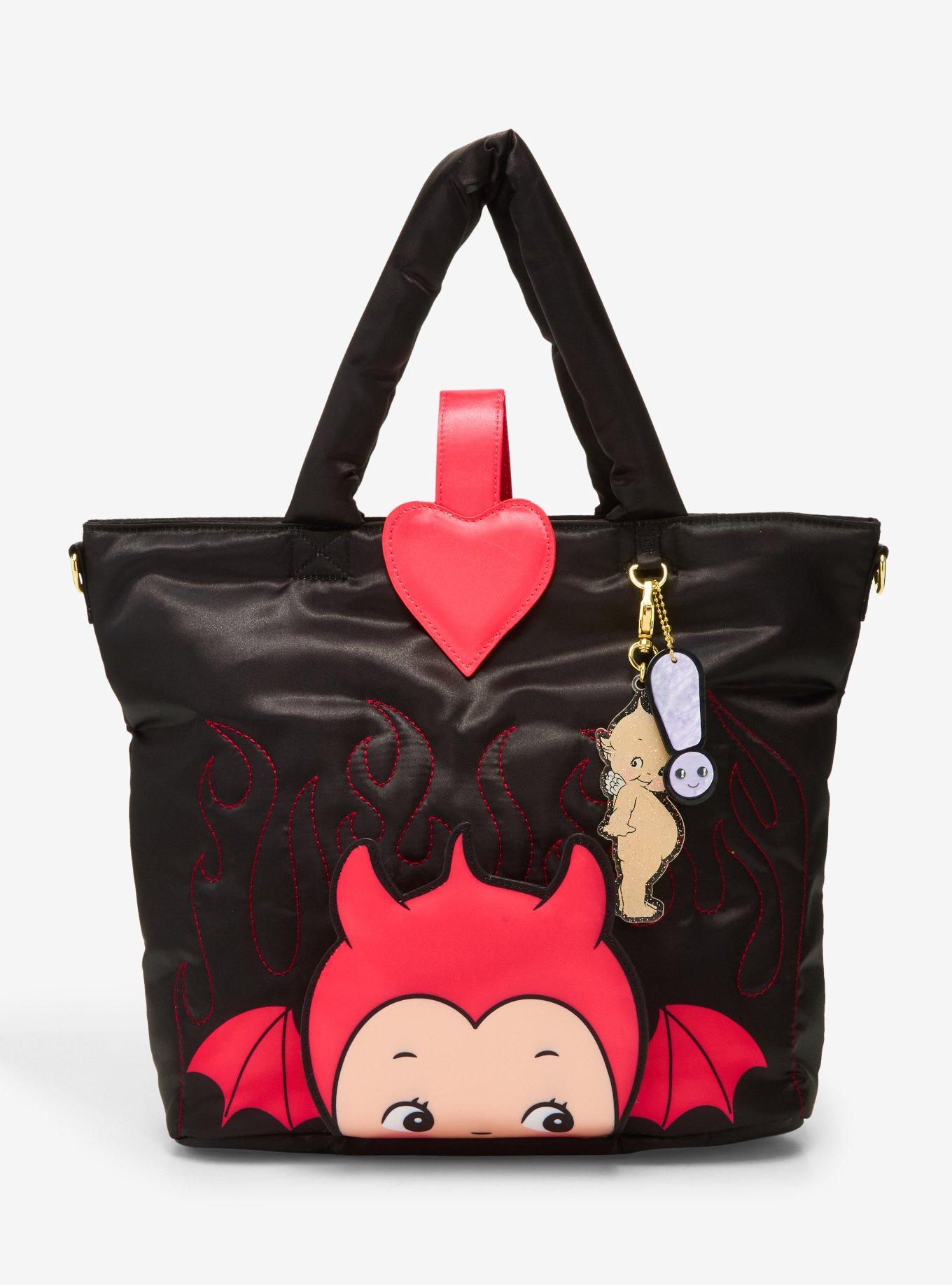 Whatever! Makes You Happy Kewpie Devil Puffer Tote Bag, , hi-res