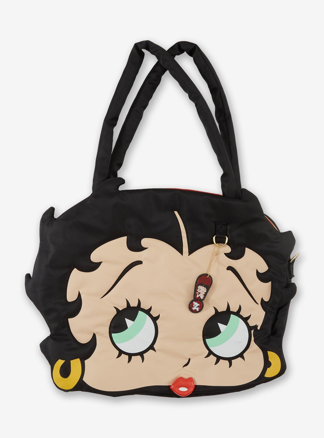Whatever! Makes You Happy Betty Boop Face Puffer Tote Bag, , hi-res