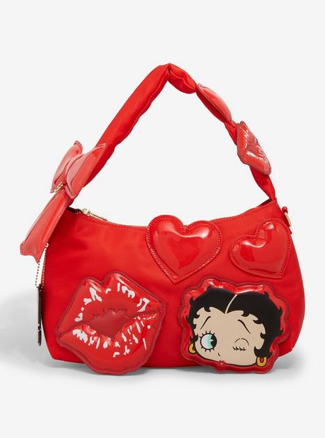 【超レア】Betty Boop Bettyタータンチェック ボストンバッグ Whatever Makes You Happy Betty Boop Padded Nylon Head Tote Bag