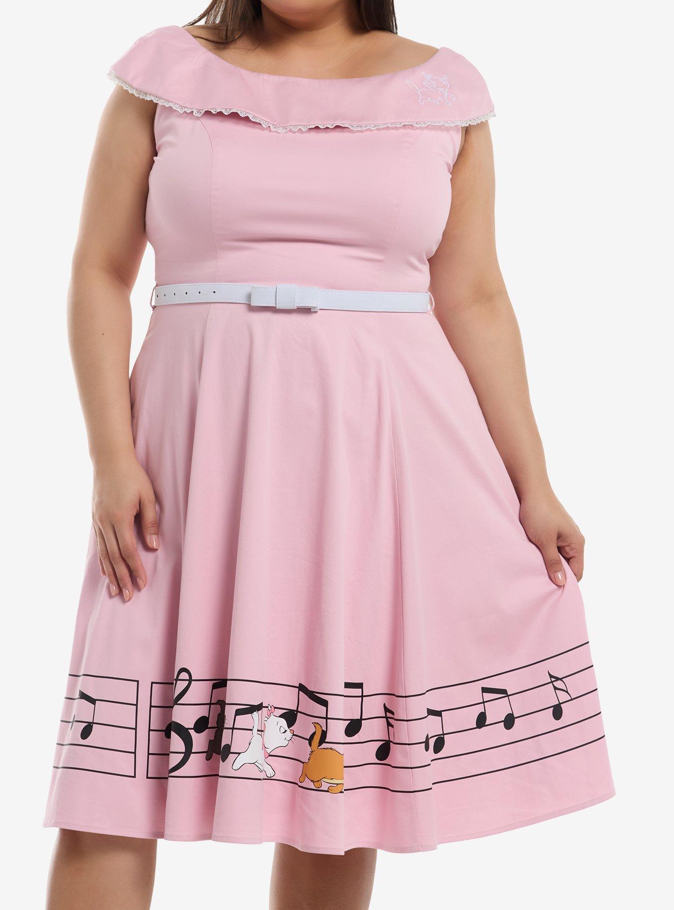 Her Universe Disney The Aristocats Music Note Retro Dress Plus Size Her Universe Exclusive, , hi-res