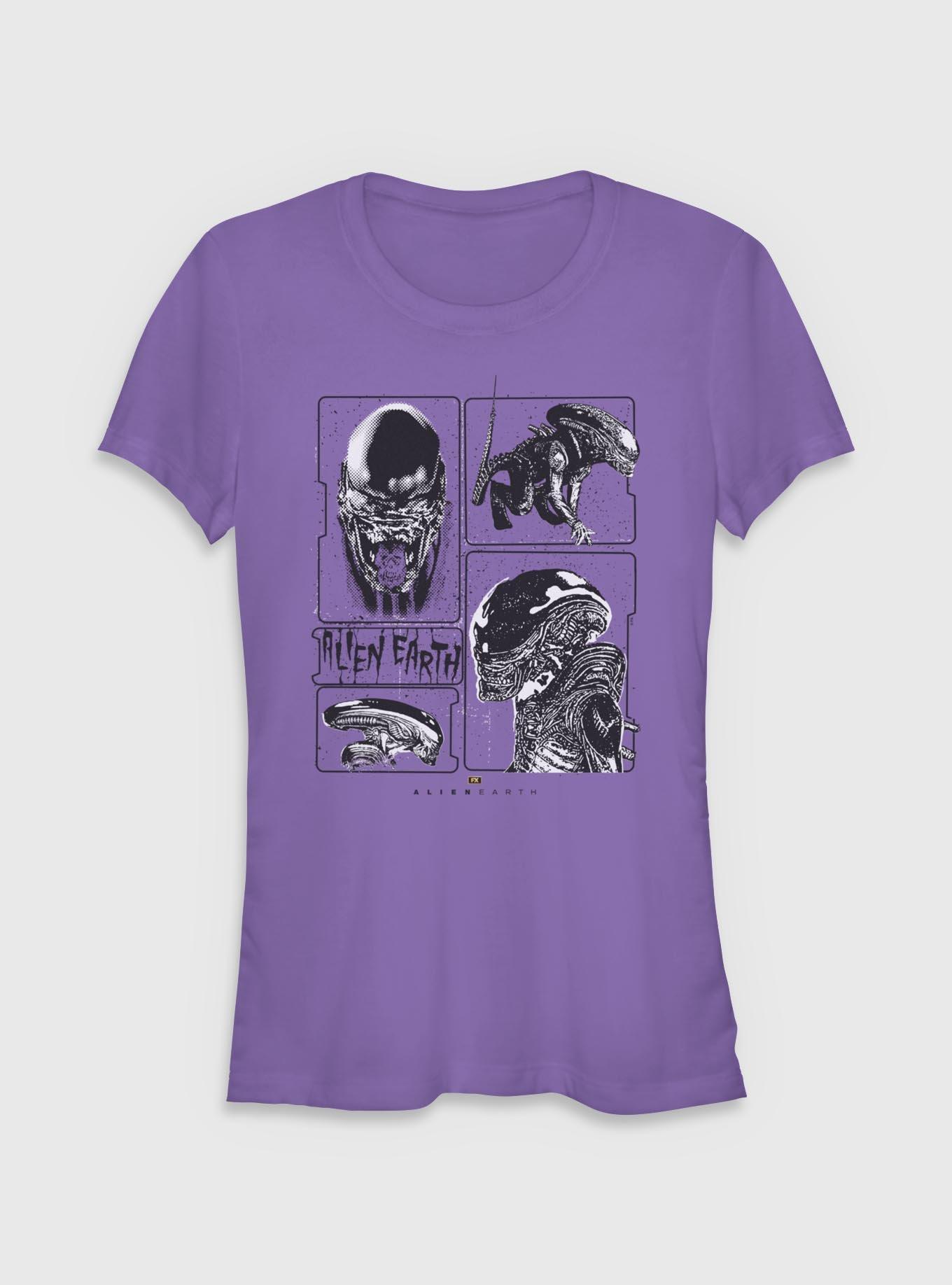 Alien: Earth Xenomorph Panels Girls T-Shirt, PURPLE, hi-res