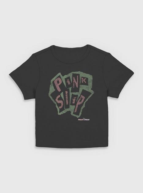 Disney Freaky Friday Pink Slip Logo Girls Baby T-Shirt - BLACK | Hot Topic