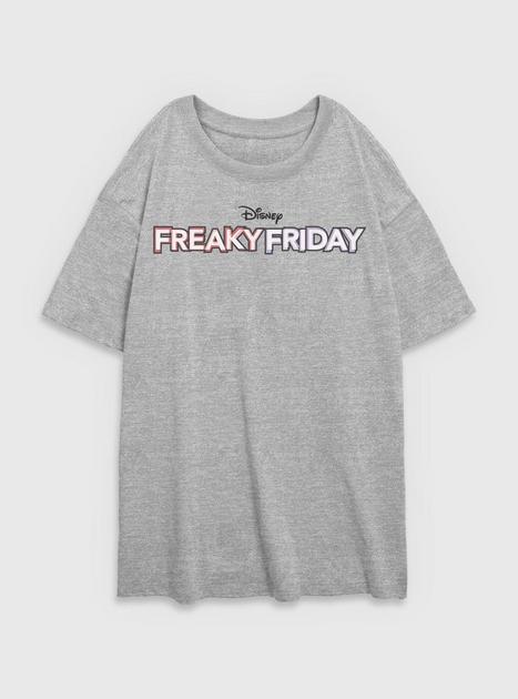 Disney Freaky Friday Logo Girls Oversized T-Shirt - GREY | Hot Topic