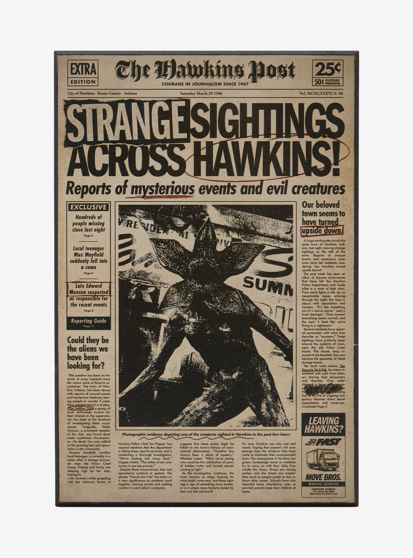 Stranger Things Demogorgon Newspaper Wall Art