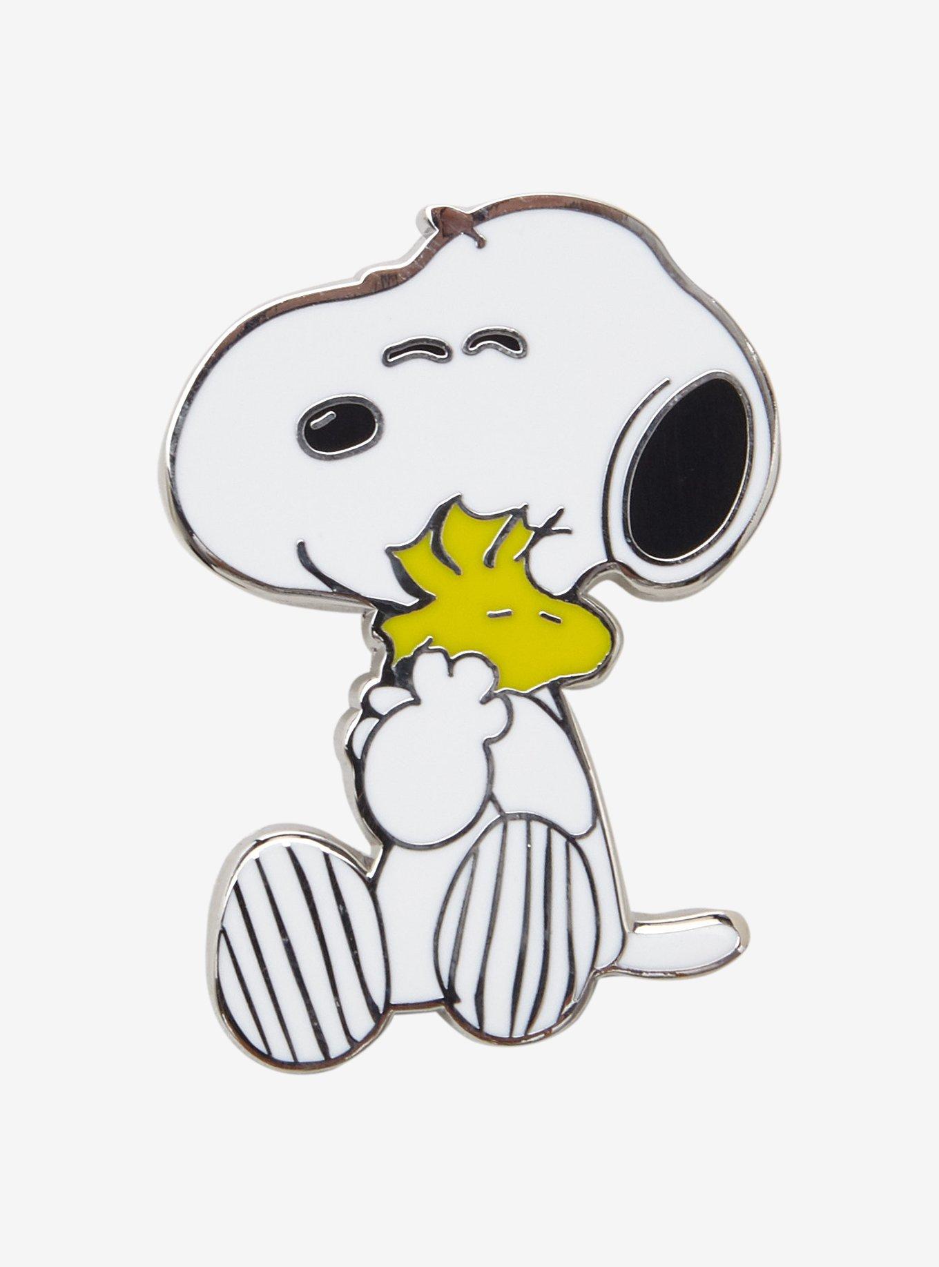 Peanuts Snoopy & Woodstock Hugging Enamel Pin, , hi-res
