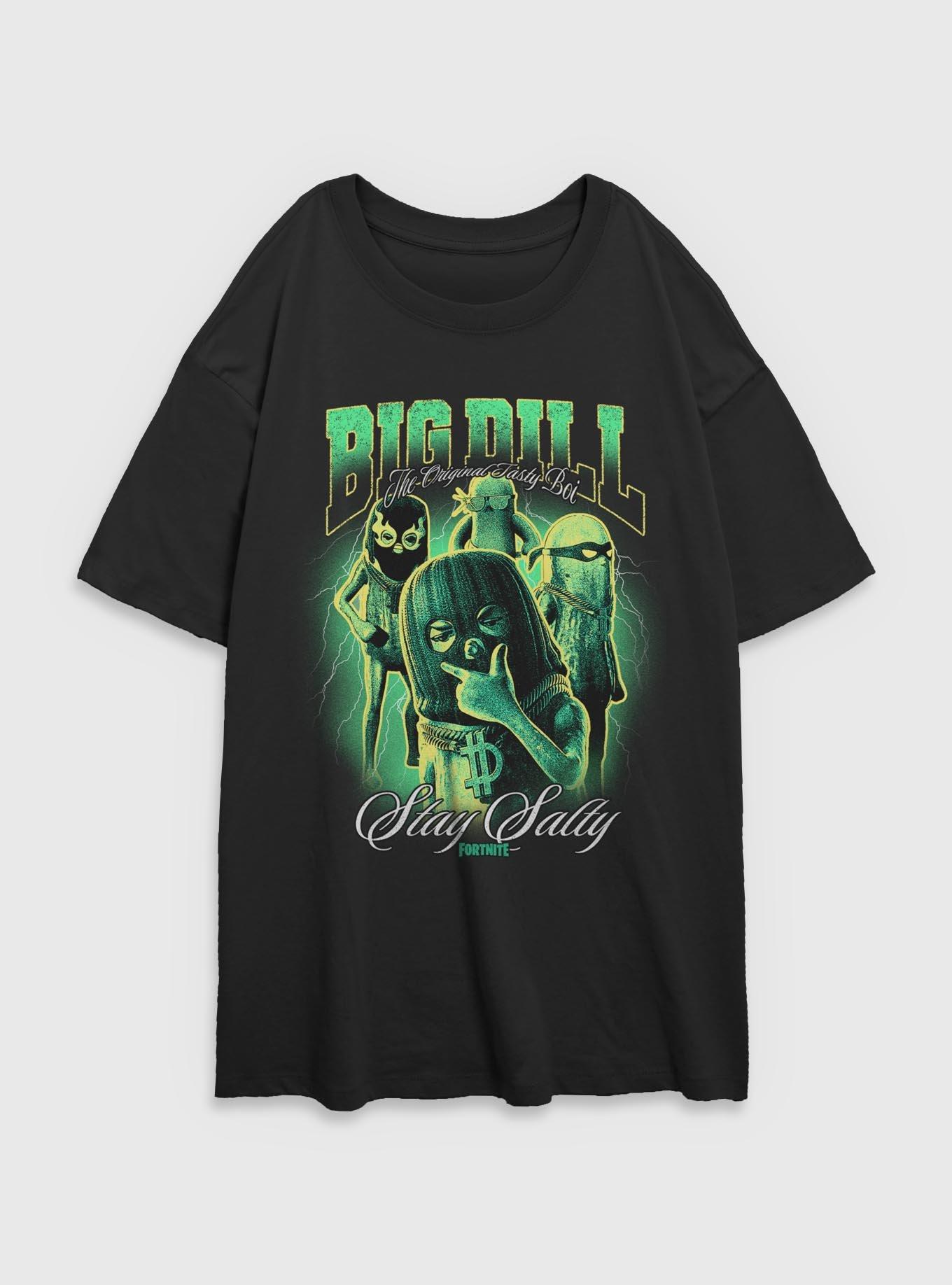 Fortnite Big Dill Stay Salty Girls Oversized T-Shirt, , hi-res