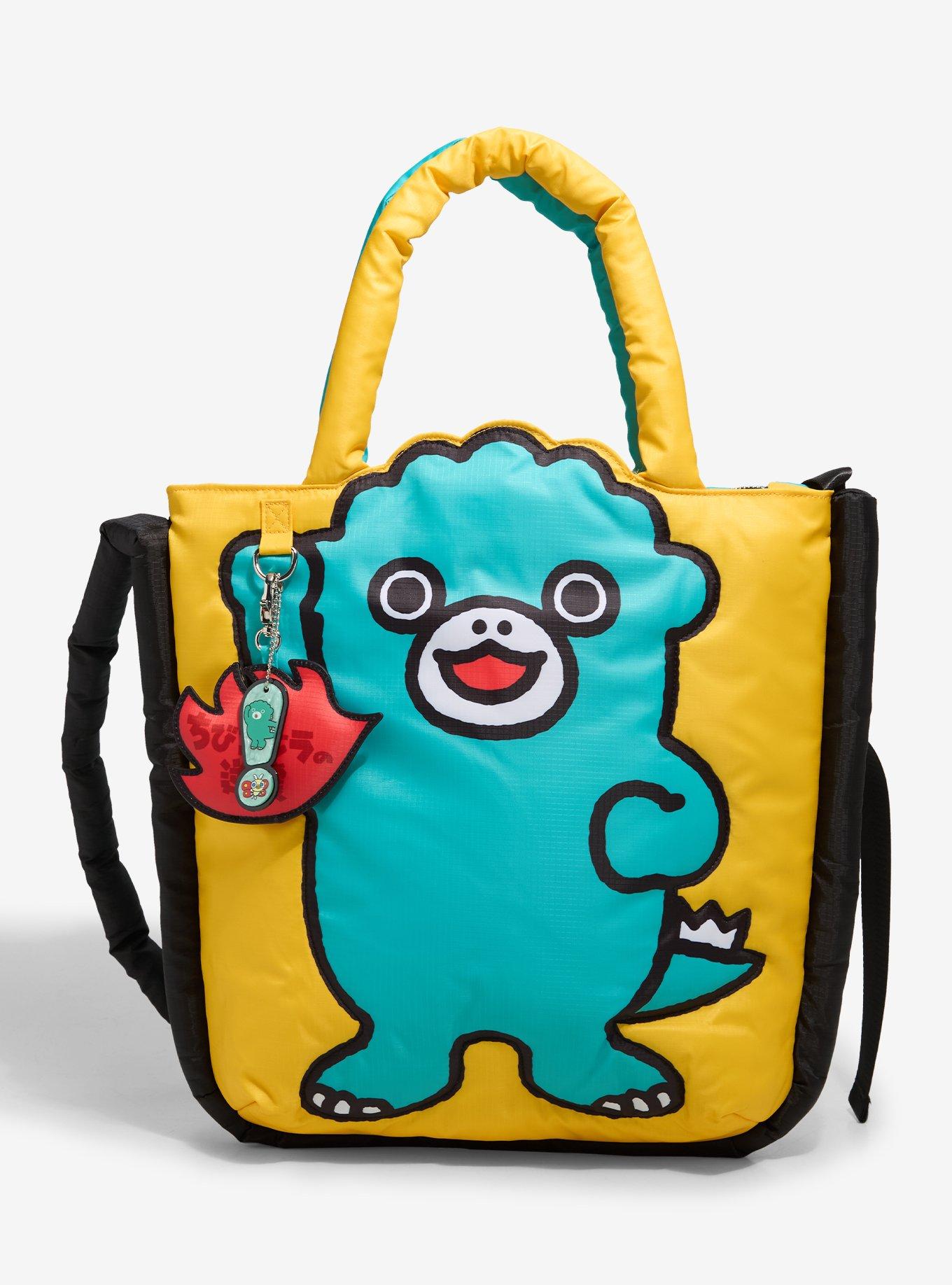 Whatever! Makes You Happy Chibi Godzilla Puffer Tote Bag, , hi-res
