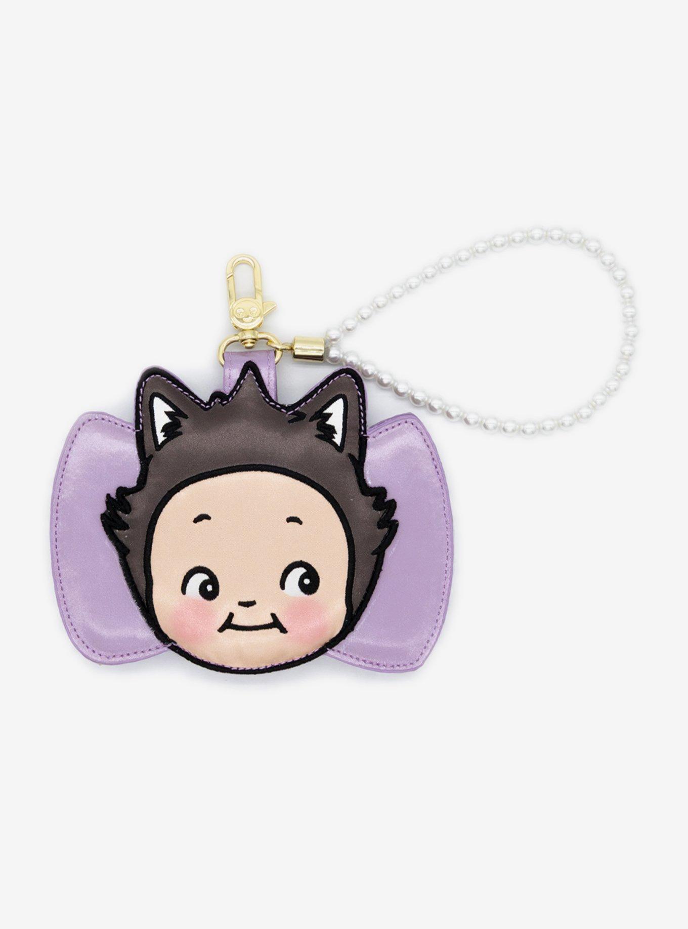 Whatever! Makes You Happy Kewpie Cat Bow Pearl Wristlet Cardholder, , hi-res