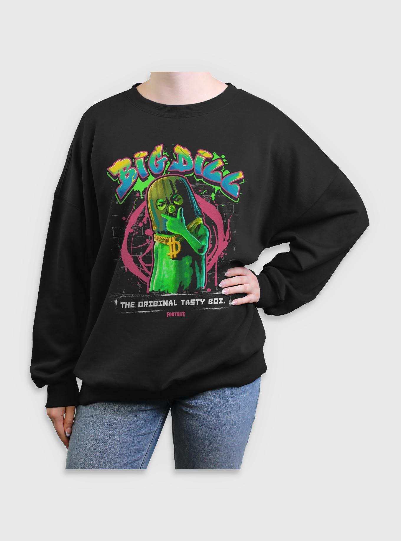 Fortnite Spray Paint Dill Girls Oversized Sweatshirt, , hi-res
