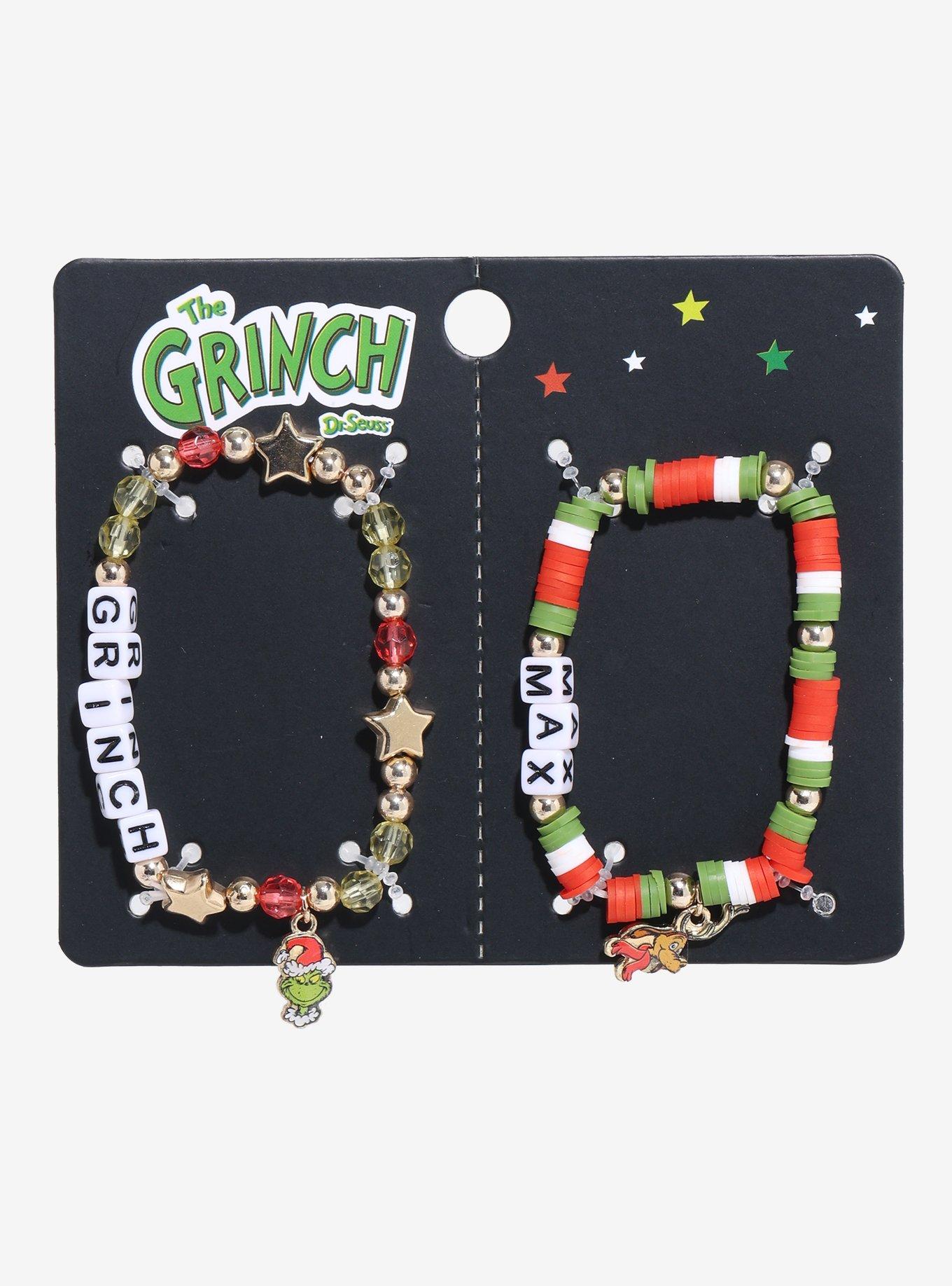 Dr. Seuss How The Grinch Stole Christmas! Grinch & Max Best Friend Bead Bracelet Set, , hi-res
