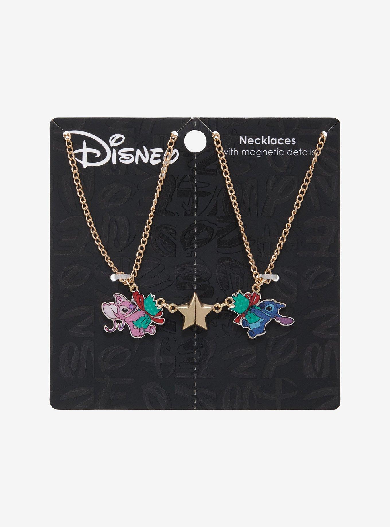 Disney Stitch & Angel Gift Star Magnetic Best Friend Necklace Set, , hi-res