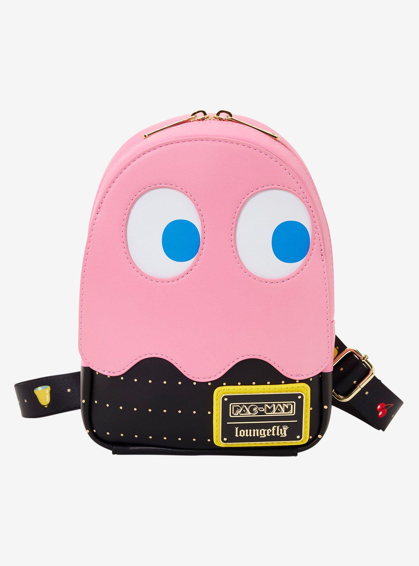 Loungefly PAC-MAN Pinky Ghost Glow-in-the-Dark Sling Crossbody, , hi-res