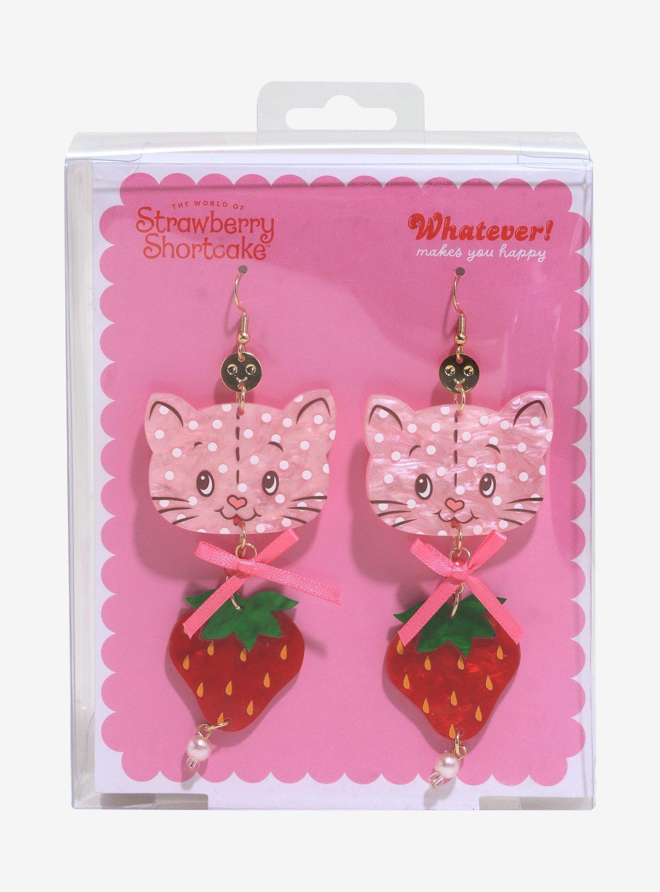 Whatever! Makes You Happy Strawberry Shortcake Custard Earrings, , hi-res