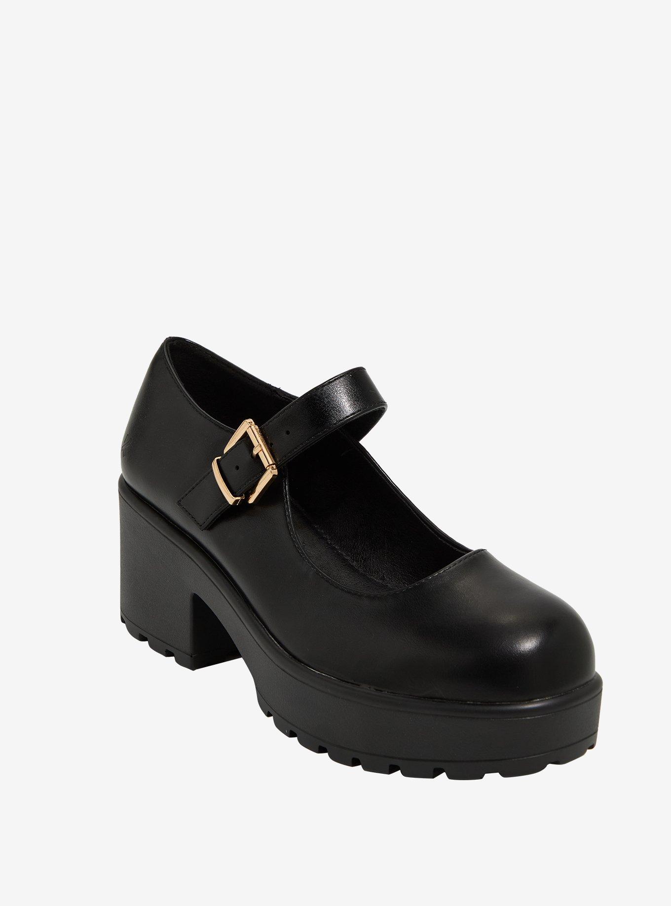 Koi Black Platform Mary Janes, , hi-res