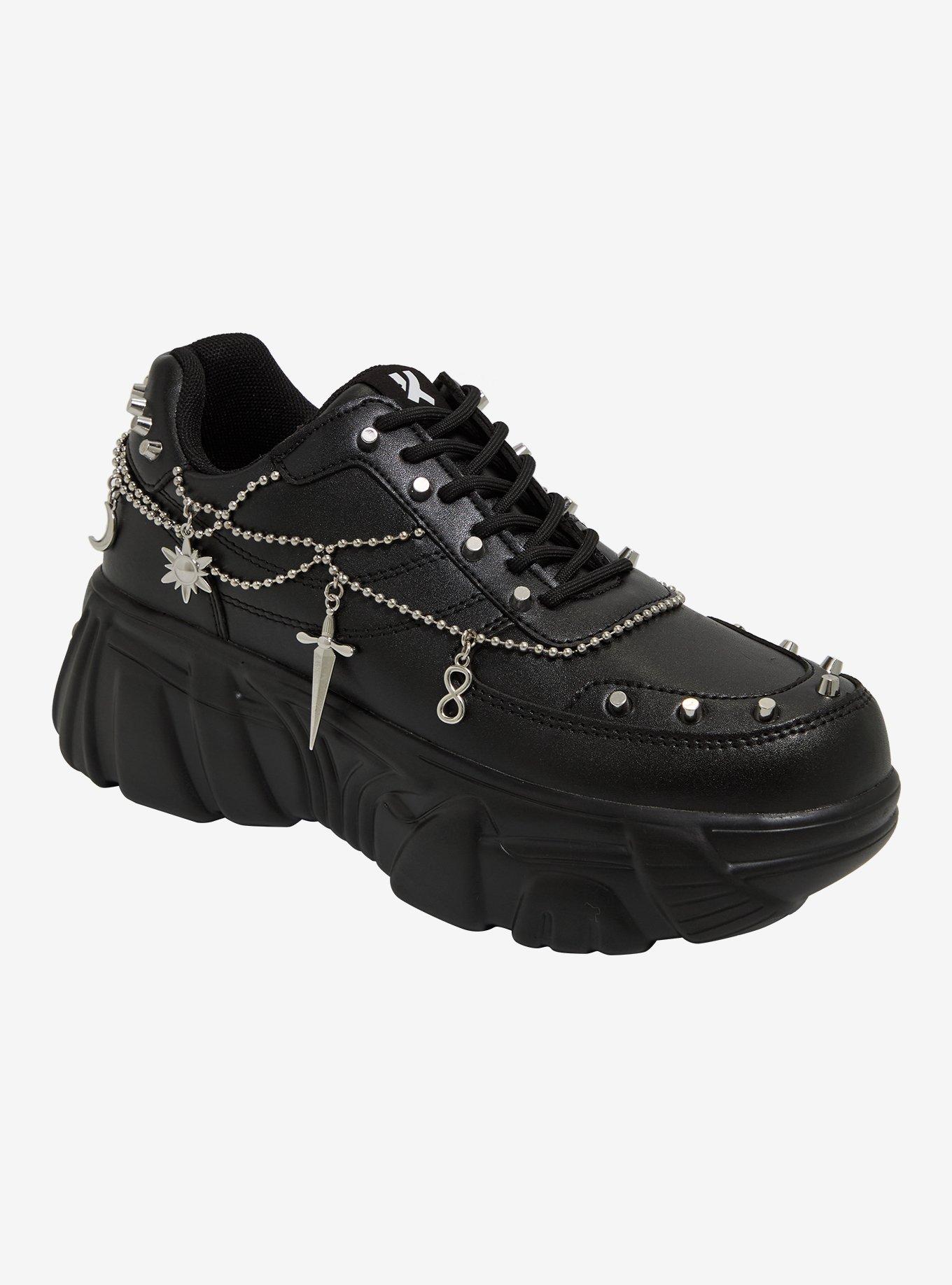 Koi Black Mystic Charms Chunky Sneakers, , hi-res