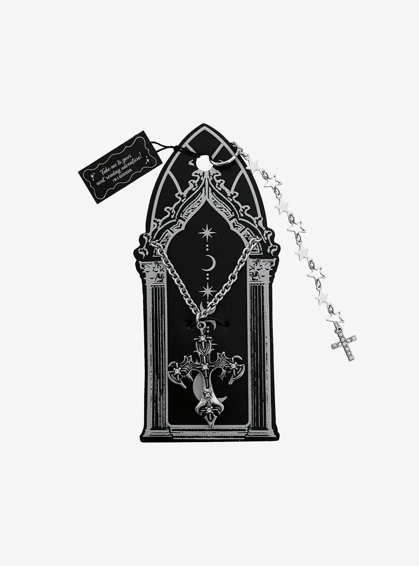 Gothic Cross Bookmark & Necklace Set, , hi-res