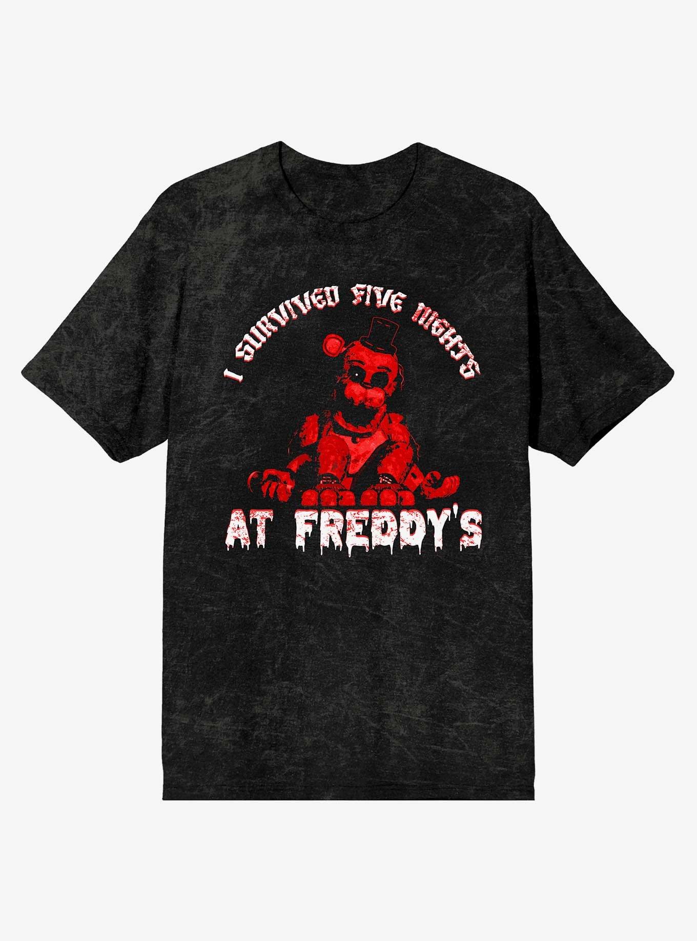 Five Nights At Freddy's I Survived Mineral Wash T-Shirt, , hi-res