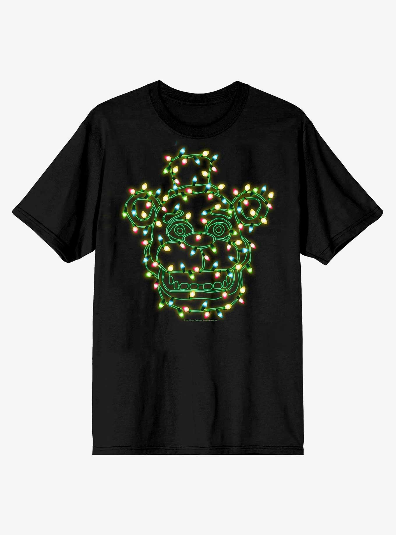 Five Nights At Freddy's Christmas Lights Freddy T-Shirt, , hi-res