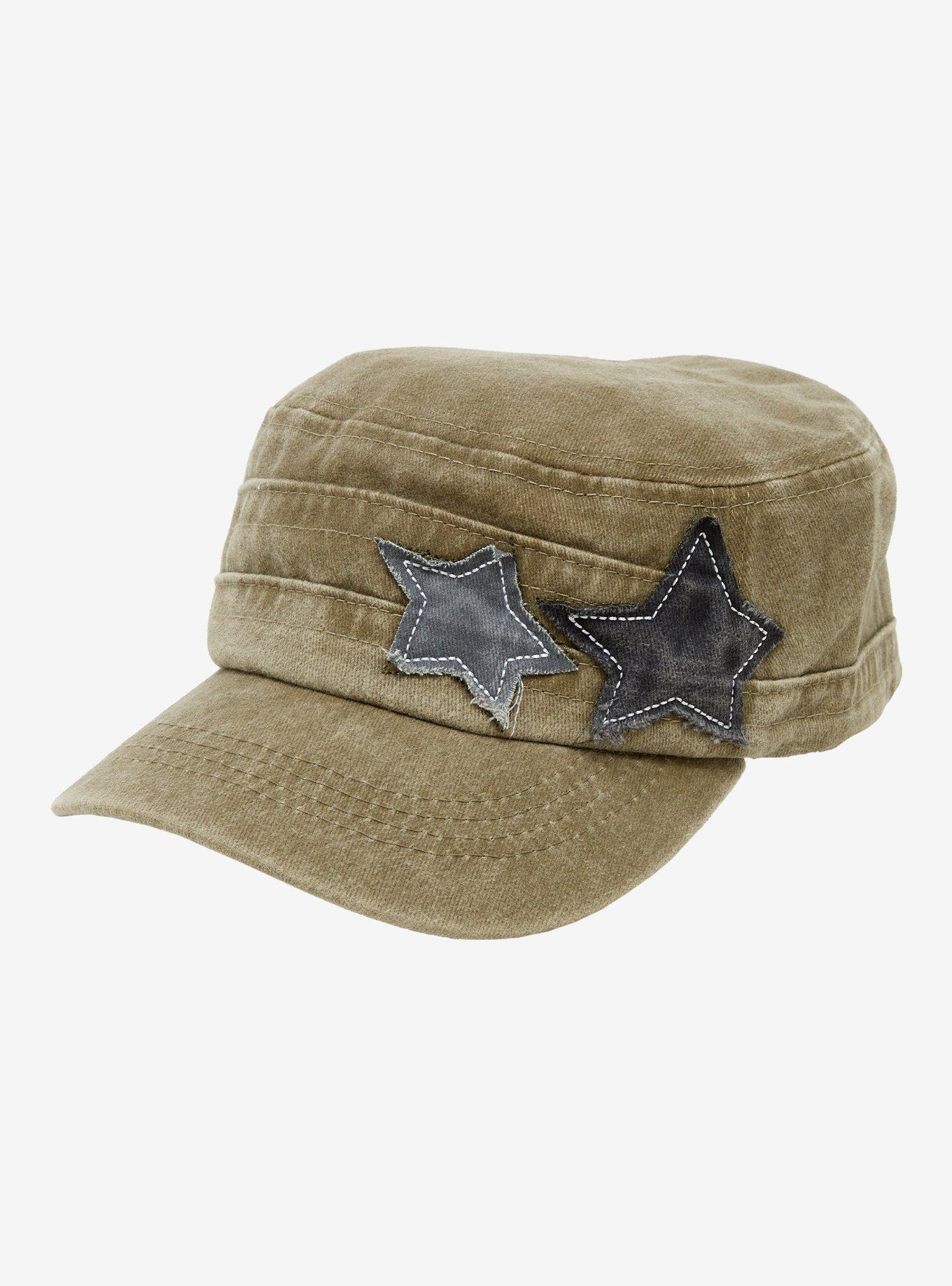 Green Grunge Star Patch Cadet Hat, , hi-res
