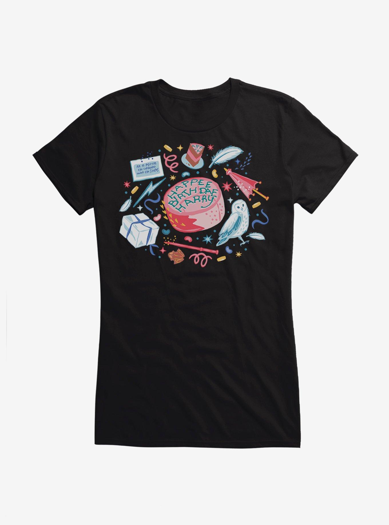 Harry Potter Happee Birthdee Cake Girls T-Shirt, , hi-res