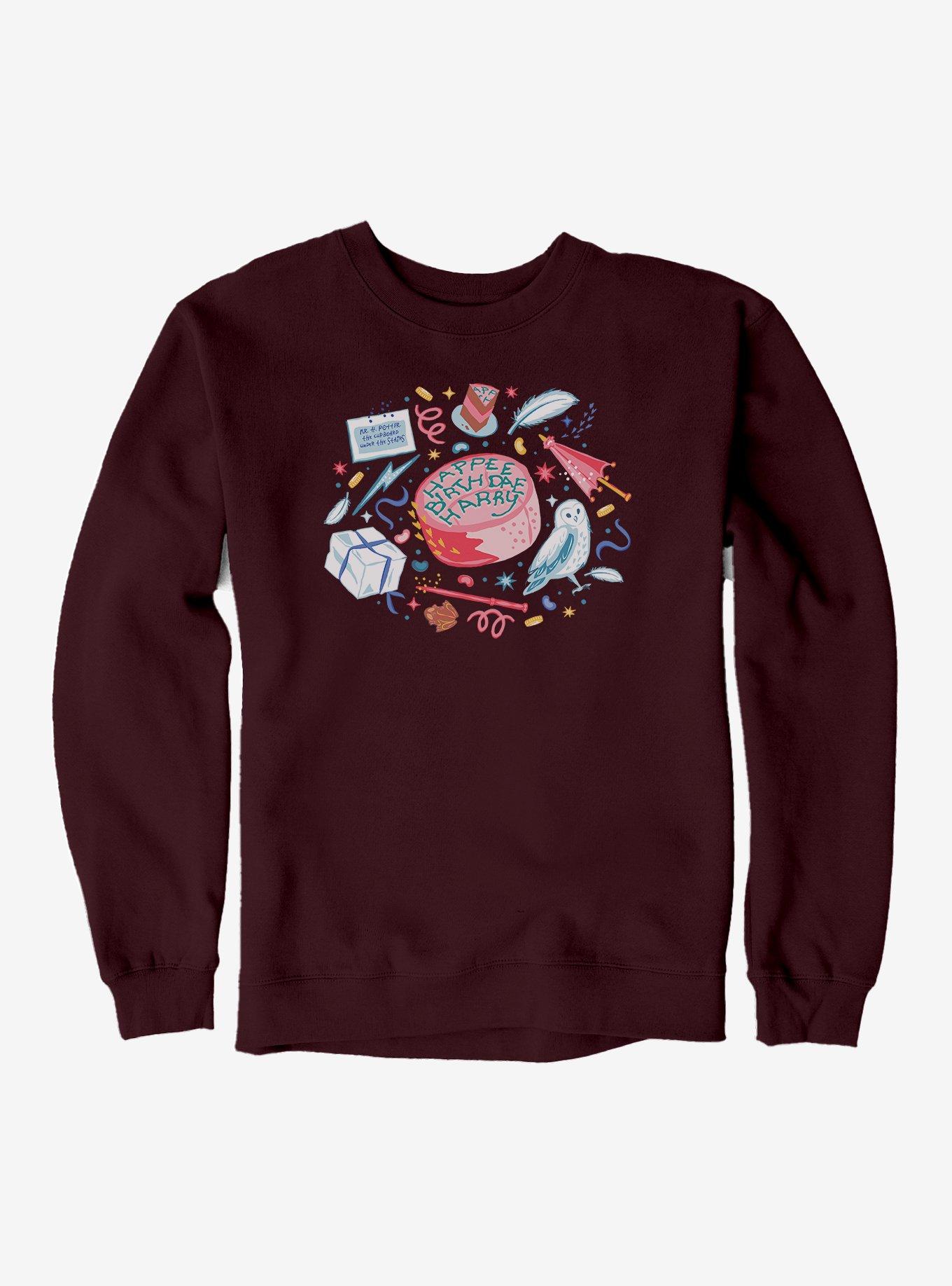 Harry Potter Happee Birthdee Cake Sweatshirt, , hi-res