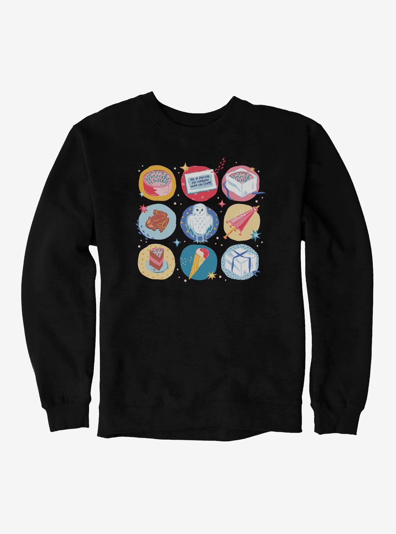 Harry Potter Happee Birthday Icons Sweatshirt, , hi-res