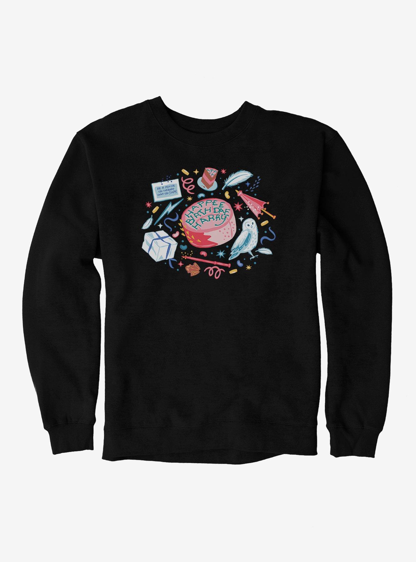 Harry Potter Happee Birthdee Cake Sweatshirt, , hi-res