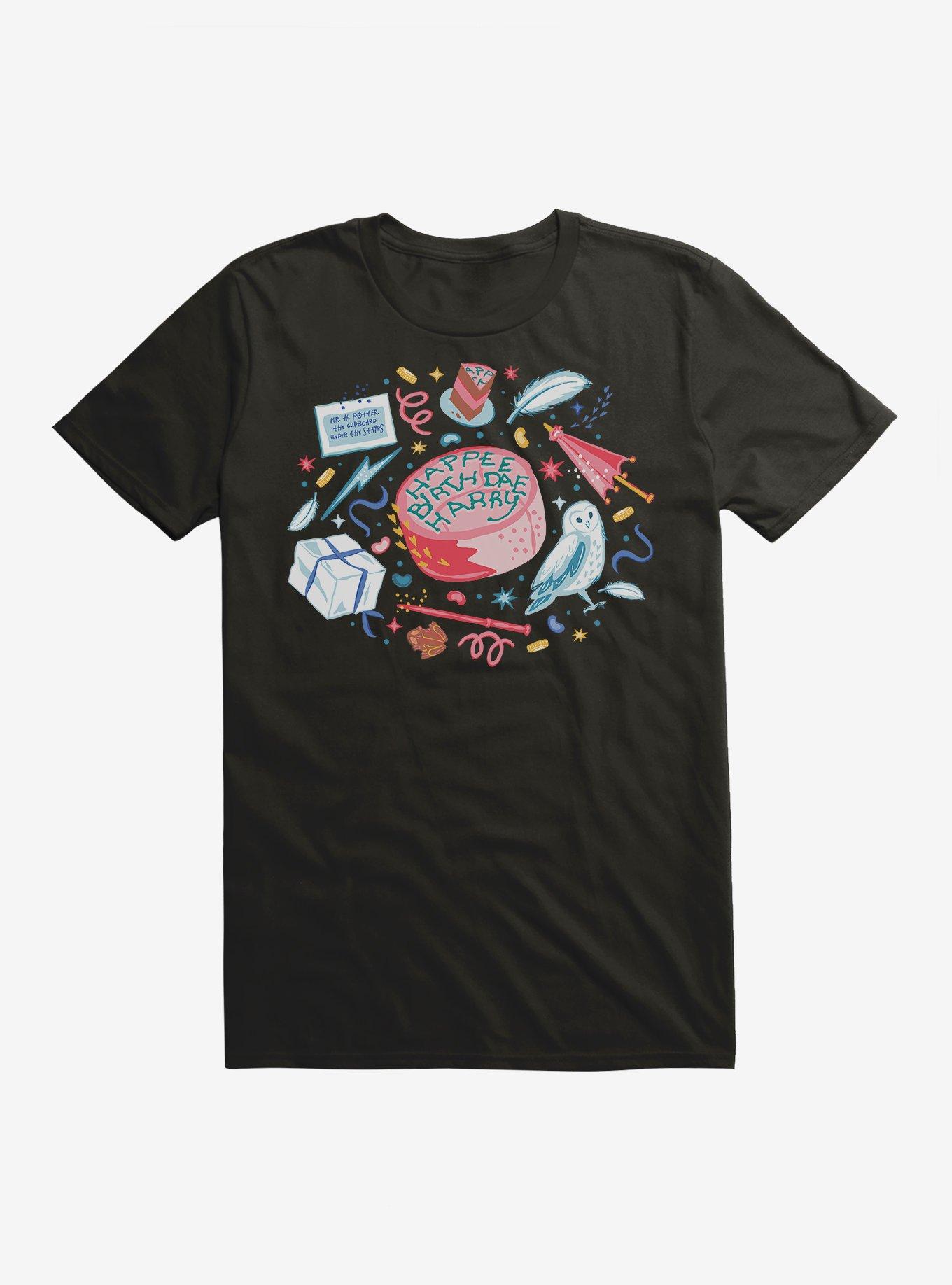 Harry Potter Happee Birthdee Cake T-Shirt, , hi-res