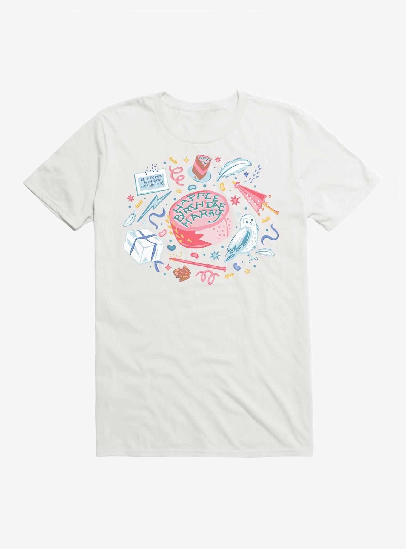 NULL Harry Potter Happee Birthdae Harry Cake T-Shirt