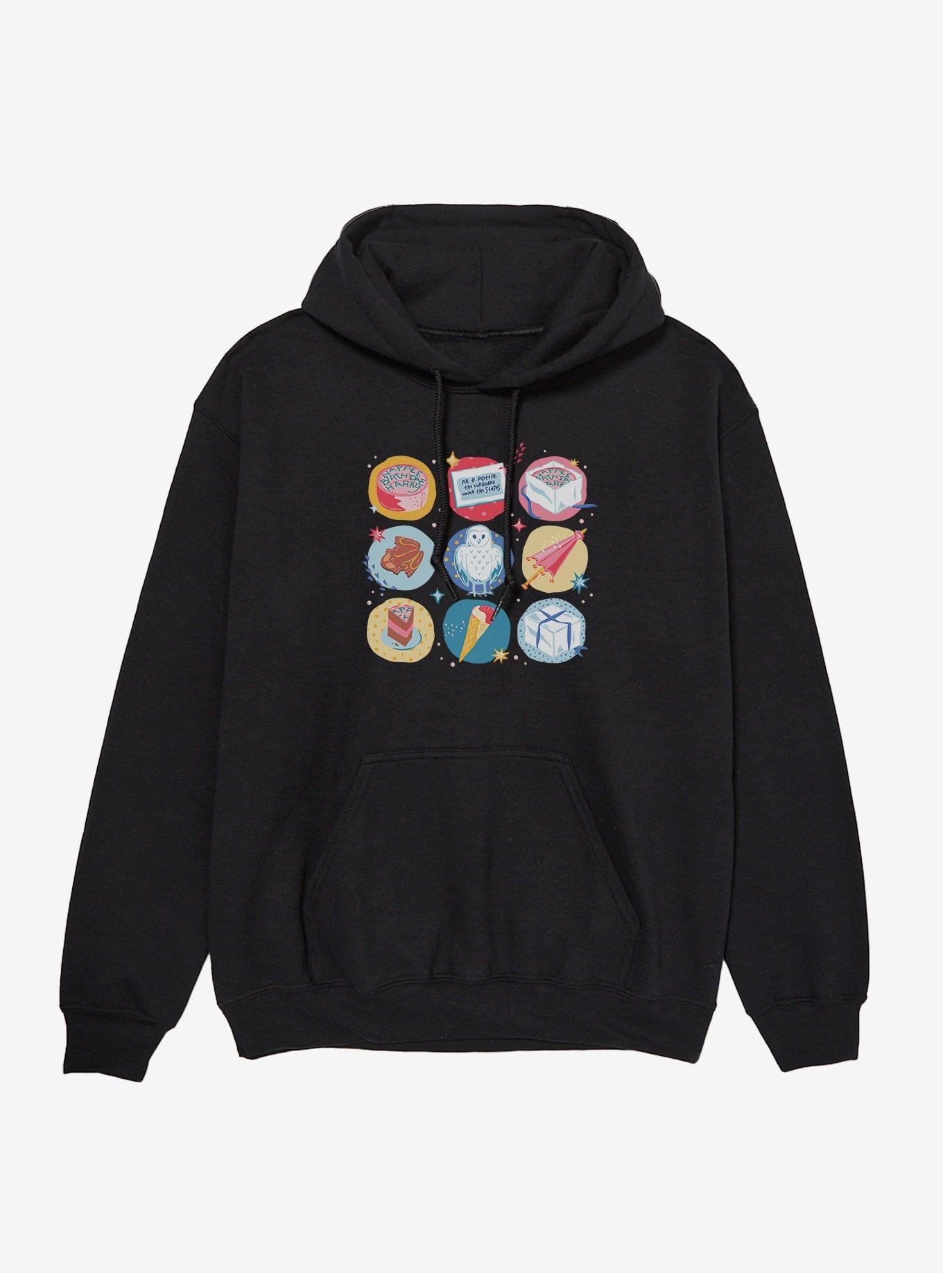 Harry Potter Happee Birthday Icons Hoodie, , hi-res