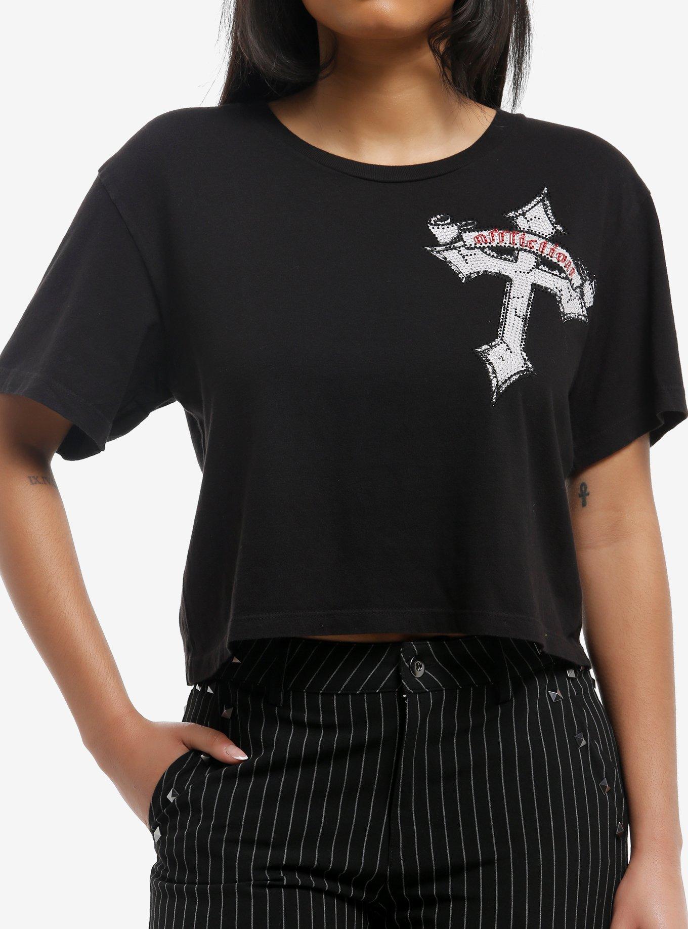 AFFLICTIONCLOTHING Affliction Live Fast Rhinestone Girls T-Shirt