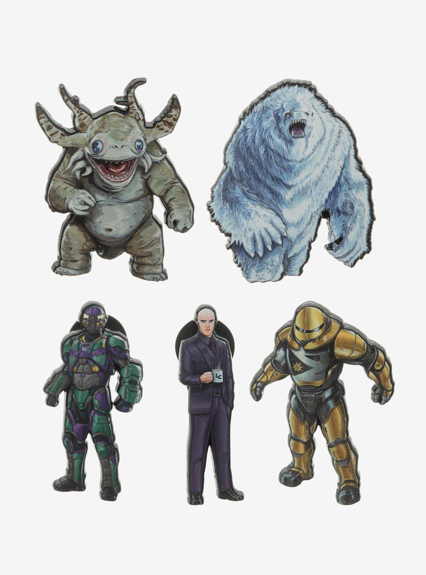 DC Comics Superman Movie Monster and Villain Pin Set, , hi-res