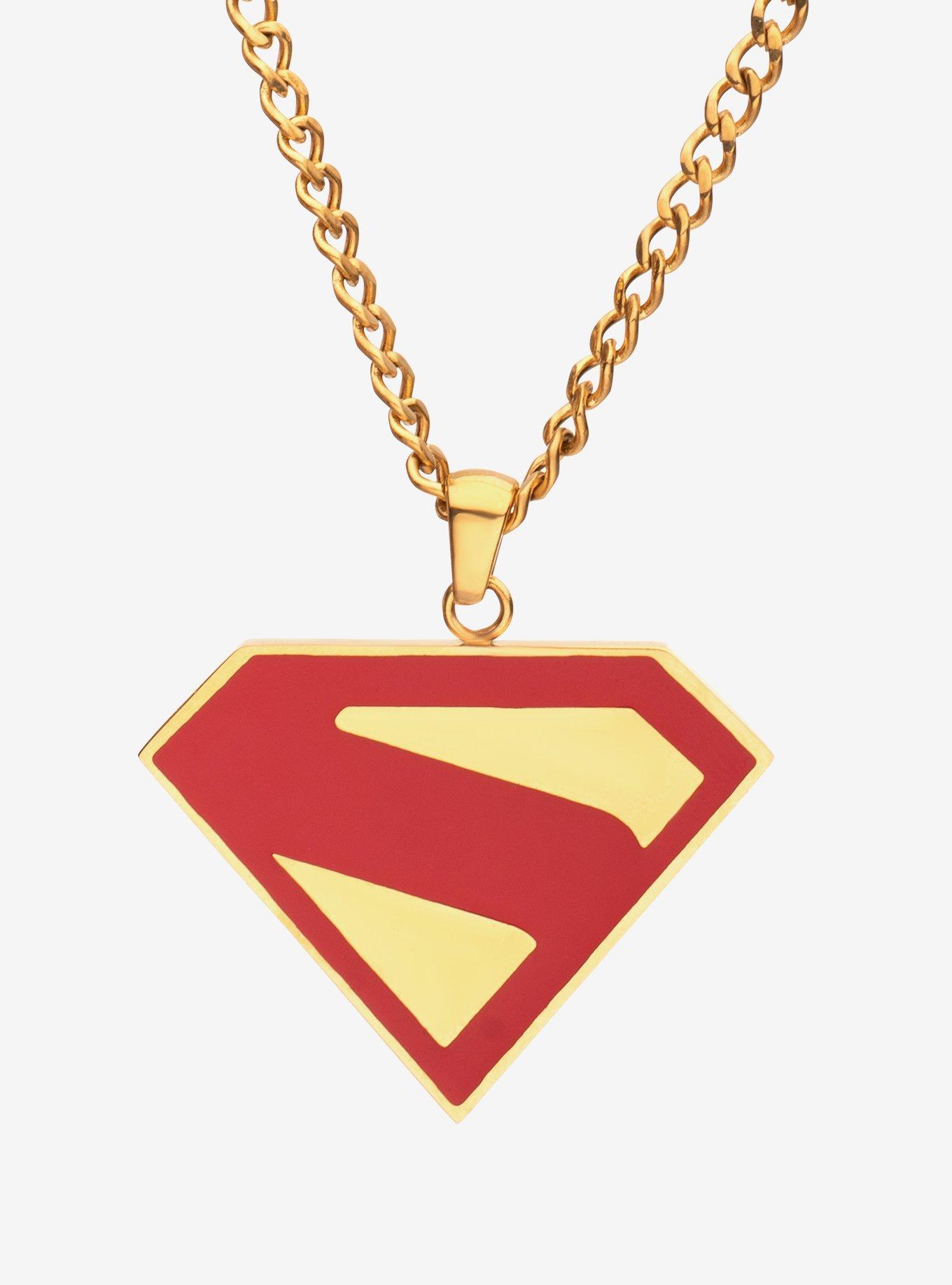 DC Comics Superman Logo Steel Necklace, , hi-res