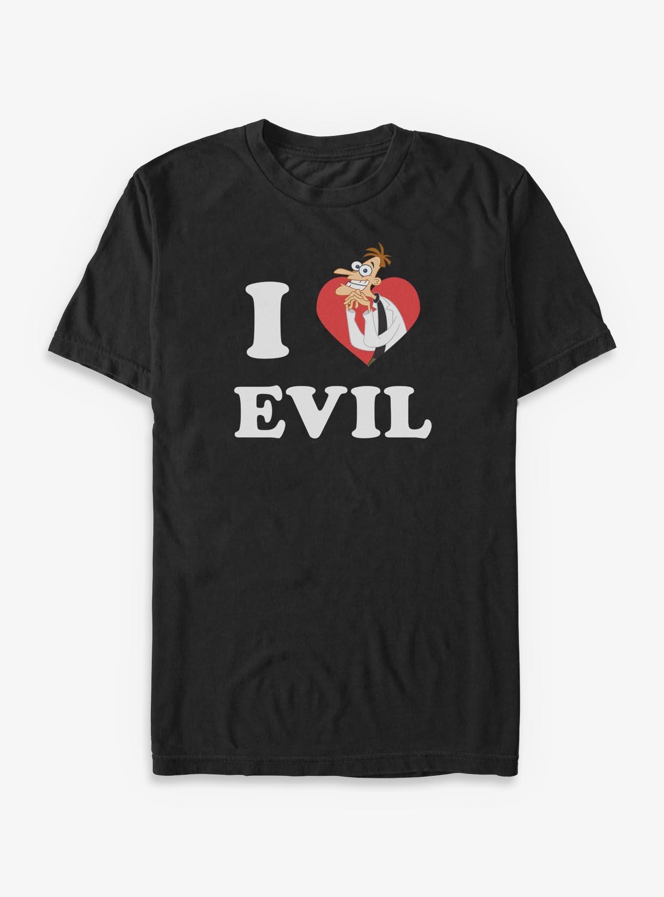 Disney Phineas and Ferb I Heart Evil T-Shirt