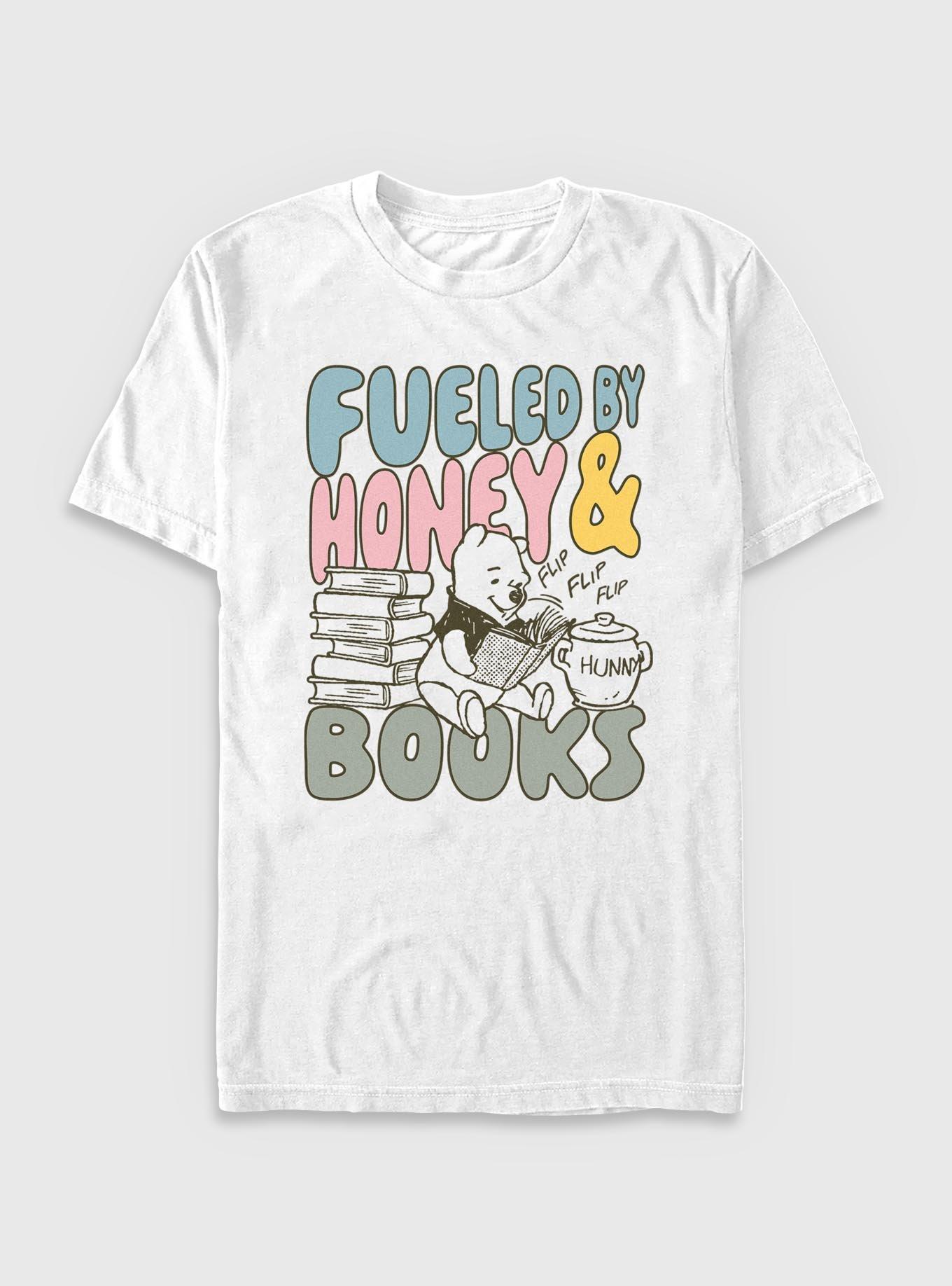 Disney Winnie The Pooh Fueled Honey And Books T-Shirt, , hi-res