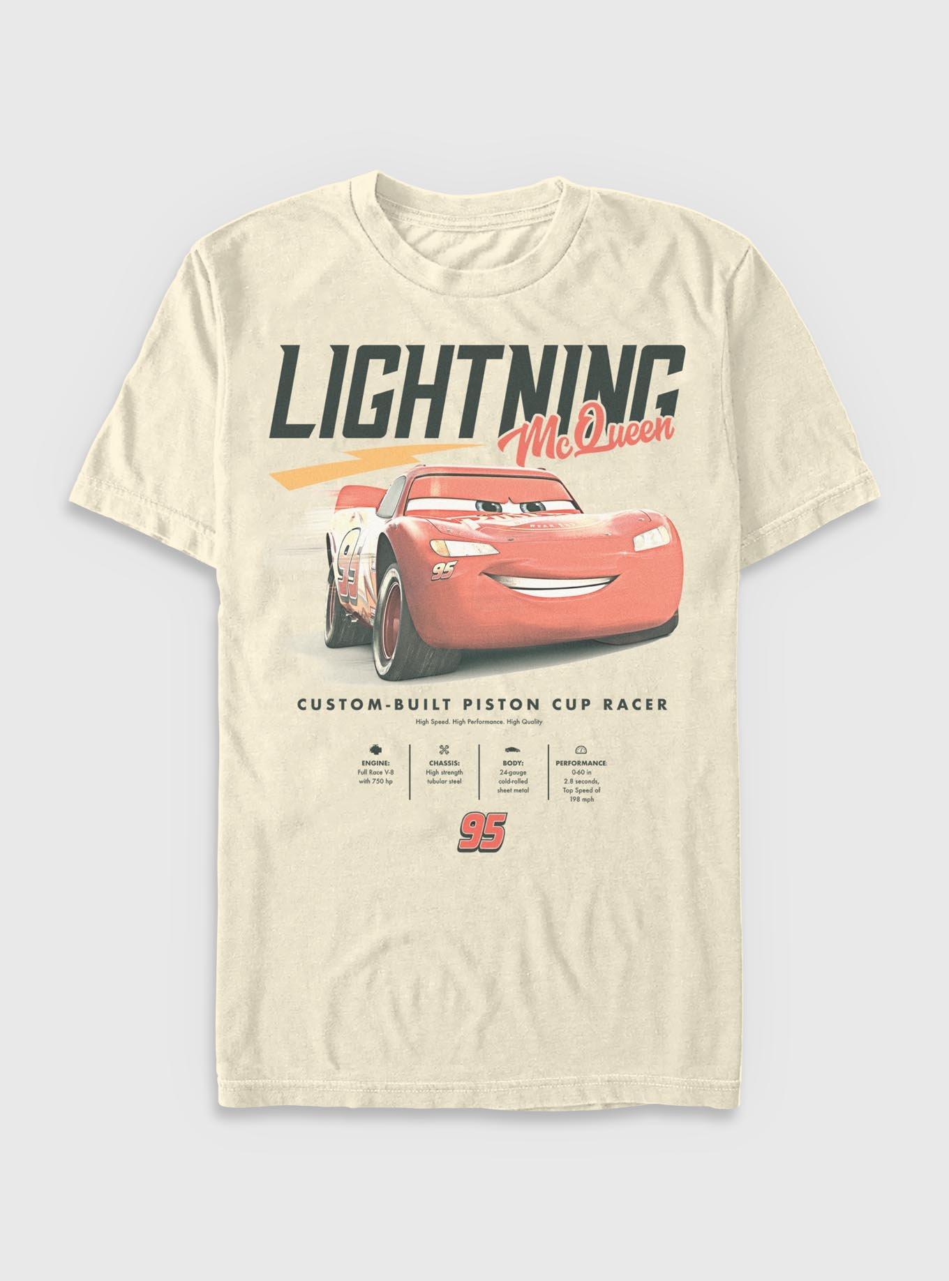 Disney Pixar Cars Lightning Stats T-Shirt, OFF WHITE, hi-res