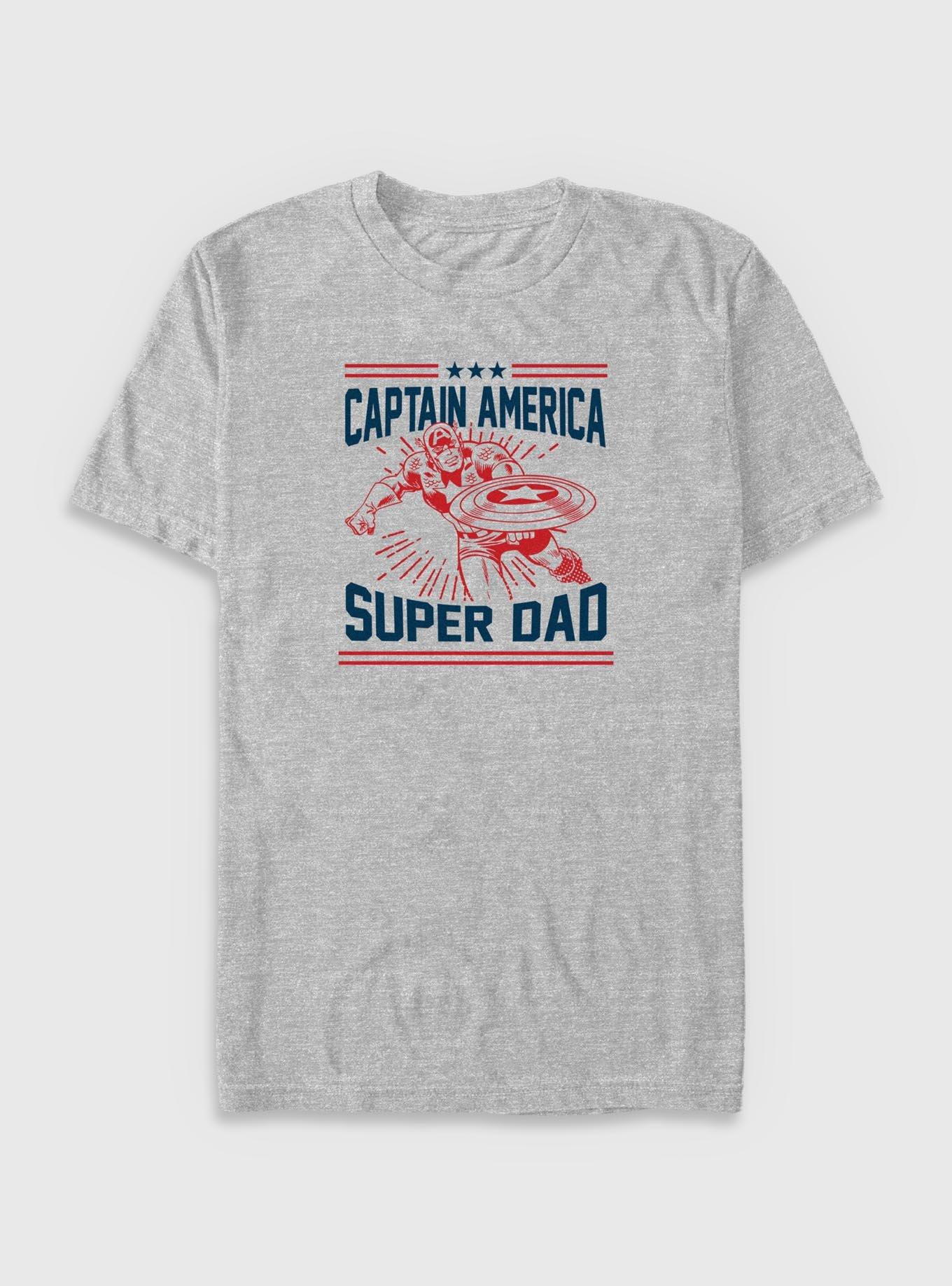 Marvel Captain America Super Dad Big & Tall, ATH HTR, hi-res