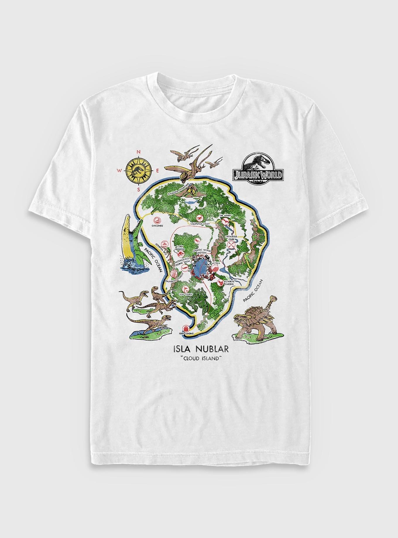 Jurassic World Isla Nublar Map Big & Tall, WHITE, hi-res